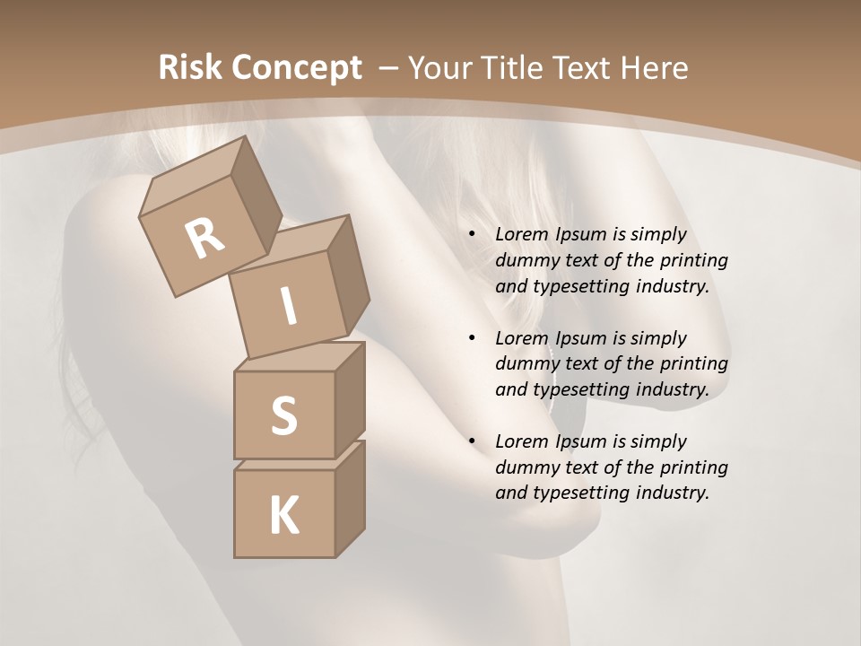 Bra Wearing Make Up PowerPoint Template