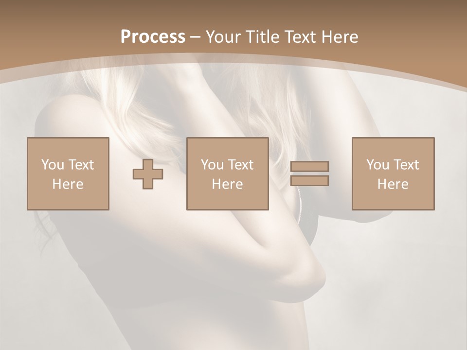 Bra Wearing Make Up PowerPoint Template