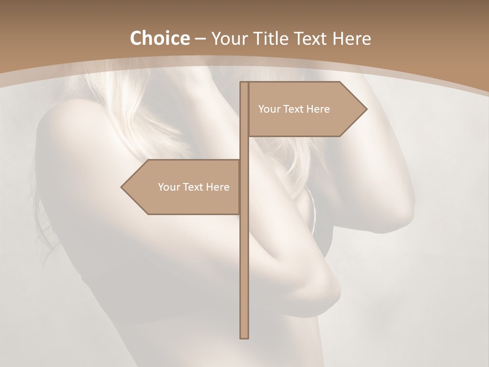 Bra Wearing Make Up PowerPoint Template