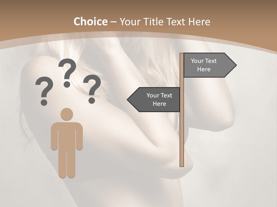 Bra Wearing Make Up PowerPoint Template