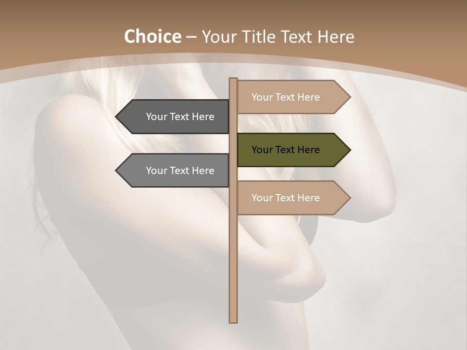 Bra Wearing Make Up PowerPoint Template