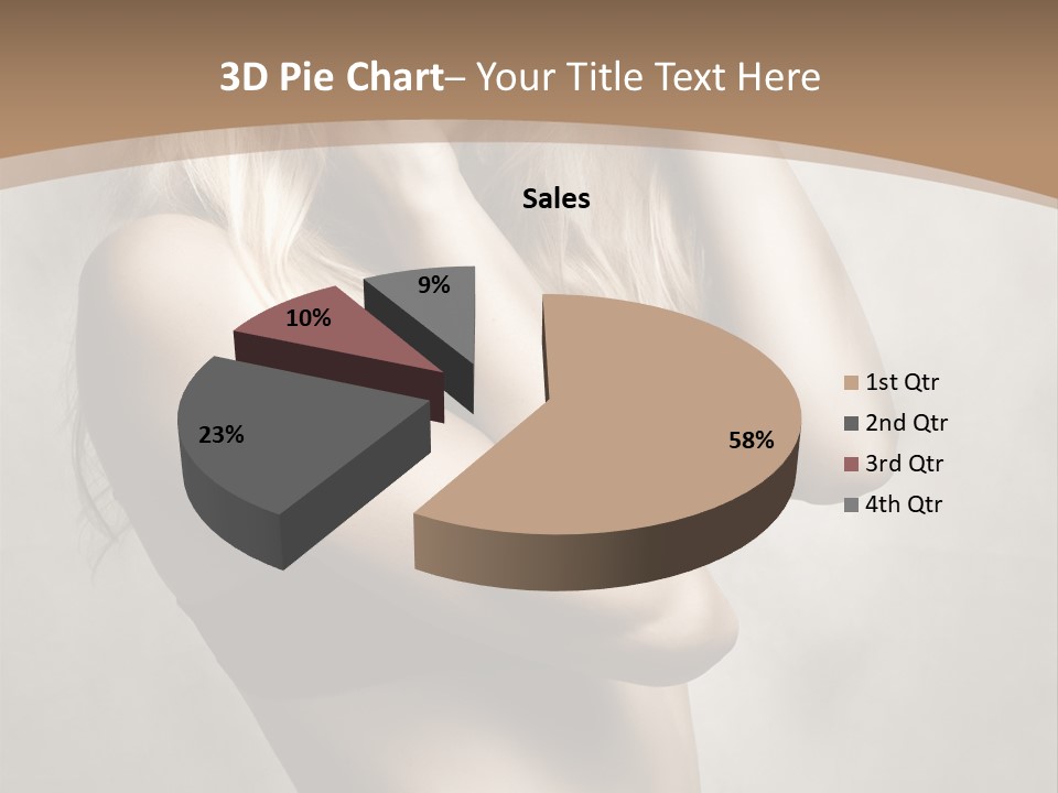 Bra Wearing Make Up PowerPoint Template