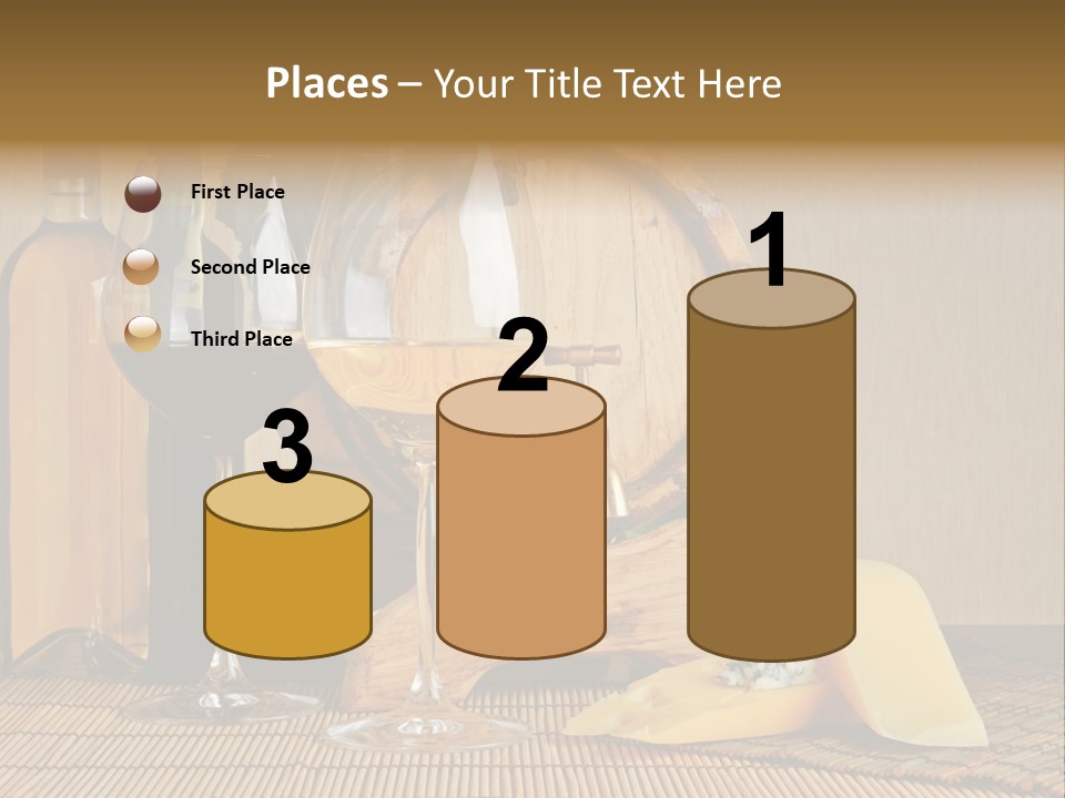 Grape Appetizer Cask PowerPoint Template