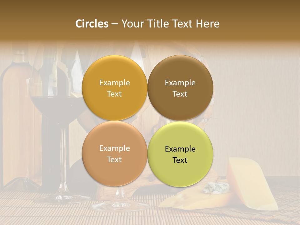 Grape Appetizer Cask PowerPoint Template