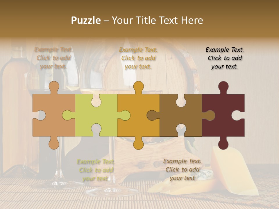 Grape Appetizer Cask PowerPoint Template