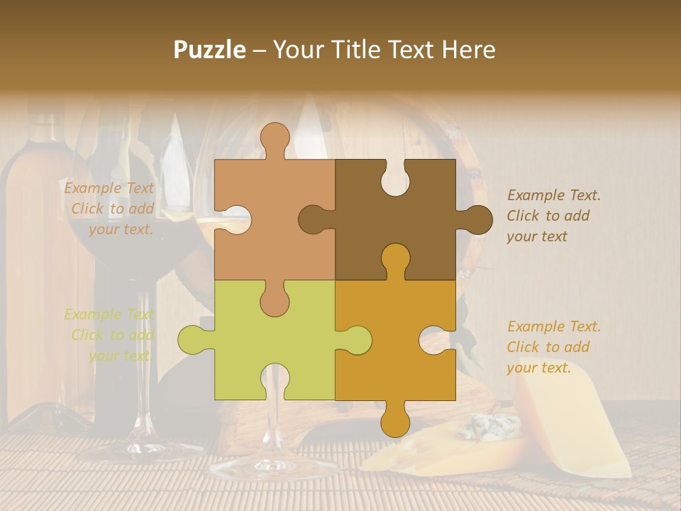 Grape Appetizer Cask PowerPoint Template