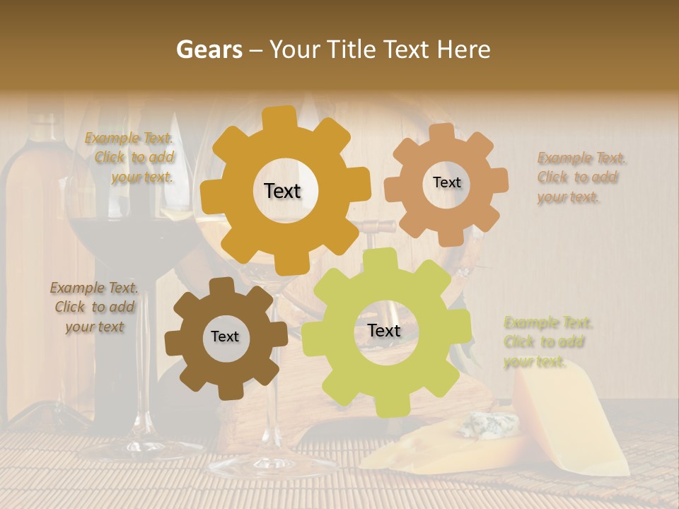 Grape Appetizer Cask PowerPoint Template