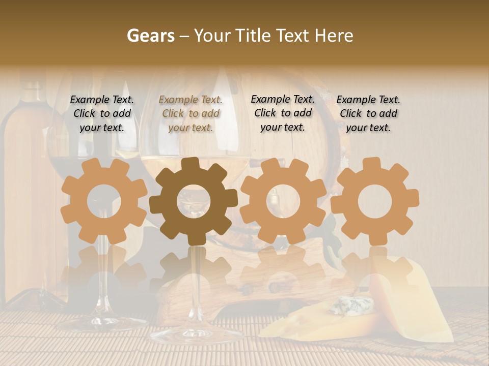 Grape Appetizer Cask PowerPoint Template