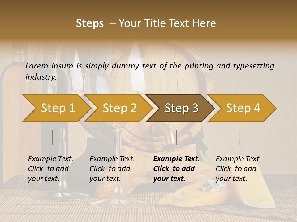 Grape Appetizer Cask PowerPoint Template