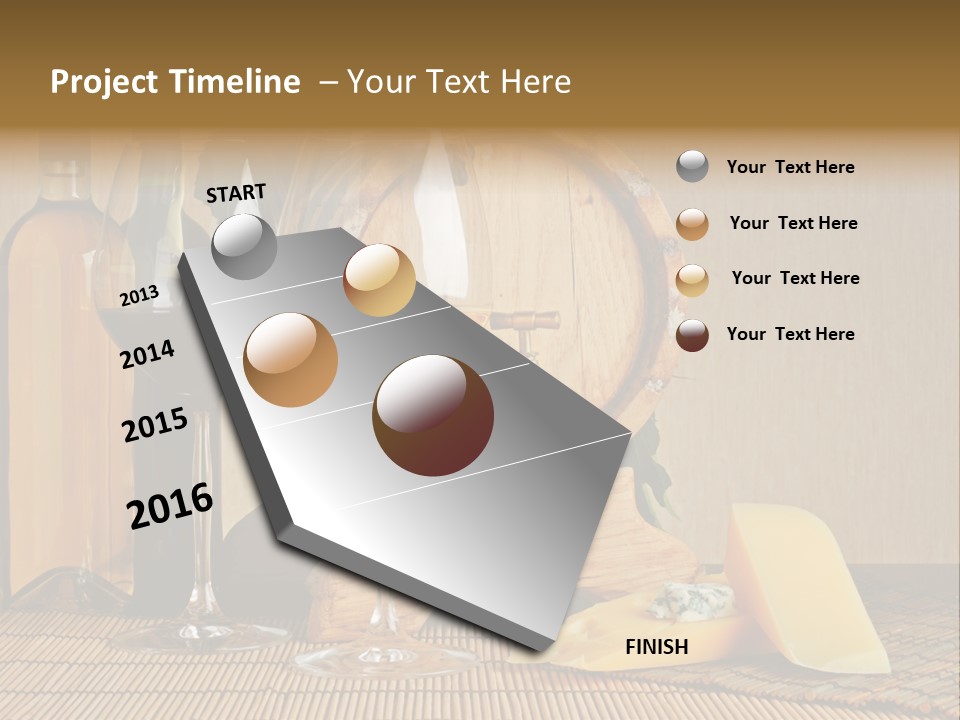 Grape Appetizer Cask PowerPoint Template