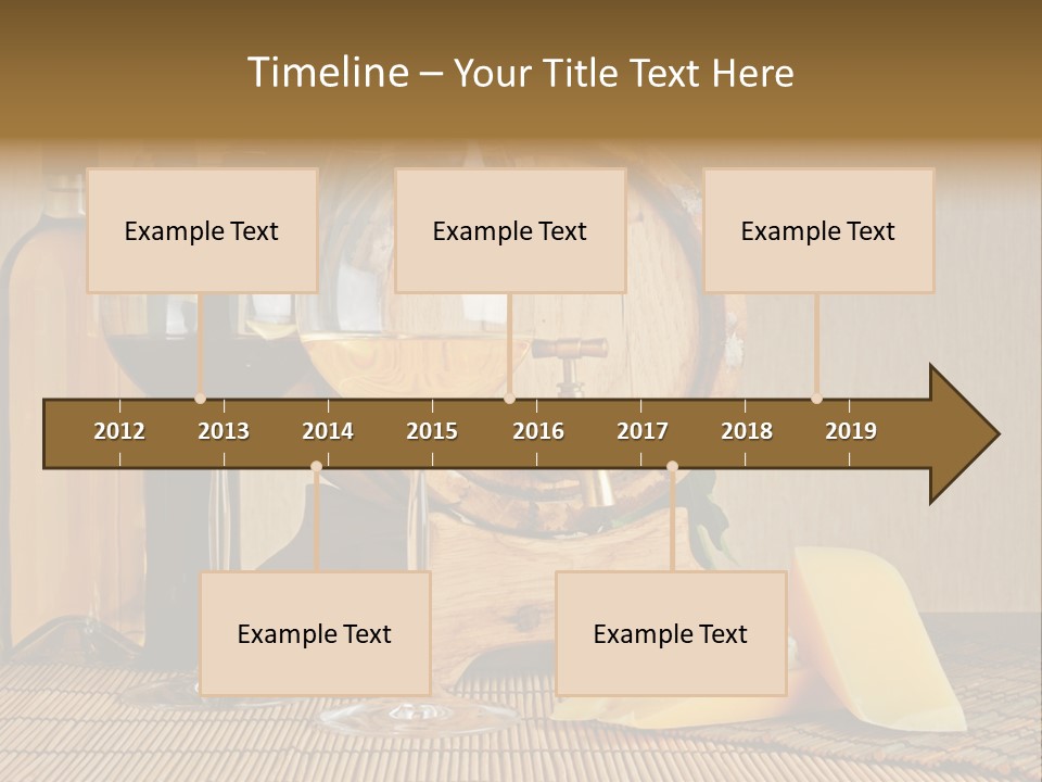 Grape Appetizer Cask PowerPoint Template