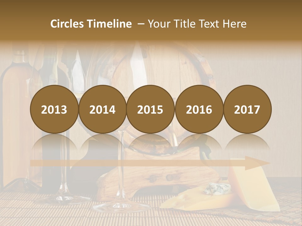 Grape Appetizer Cask PowerPoint Template