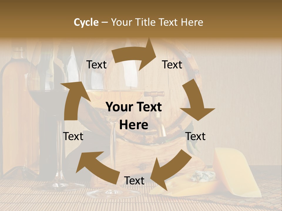 Grape Appetizer Cask PowerPoint Template