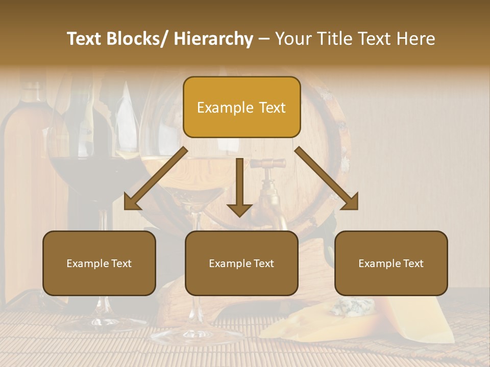 Grape Appetizer Cask PowerPoint Template
