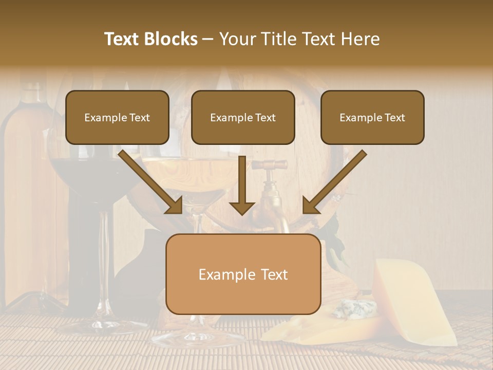 Grape Appetizer Cask PowerPoint Template