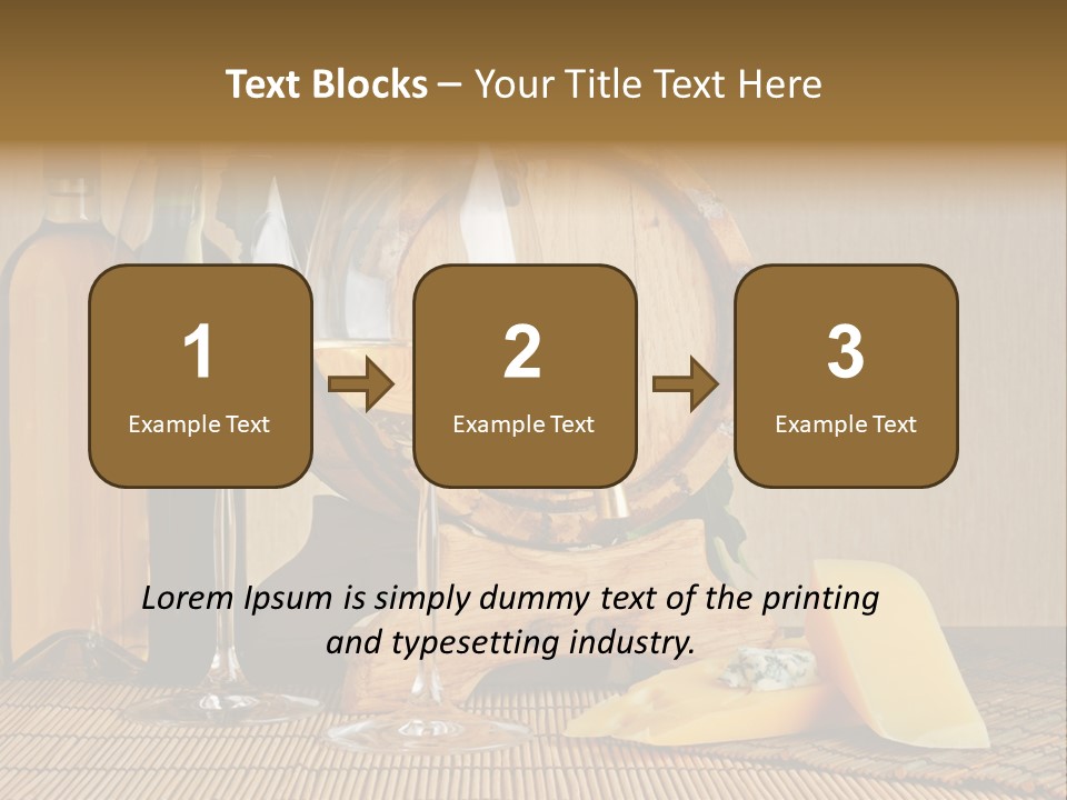 Grape Appetizer Cask PowerPoint Template
