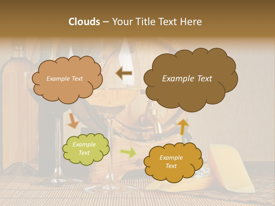 Grape Appetizer Cask PowerPoint Template