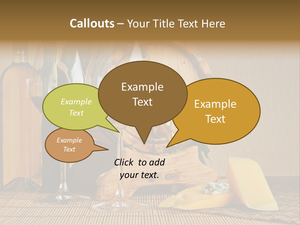 Grape Appetizer Cask PowerPoint Template