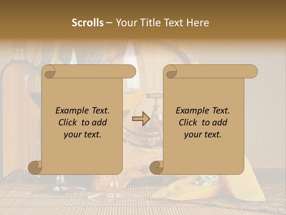 Grape Appetizer Cask PowerPoint Template