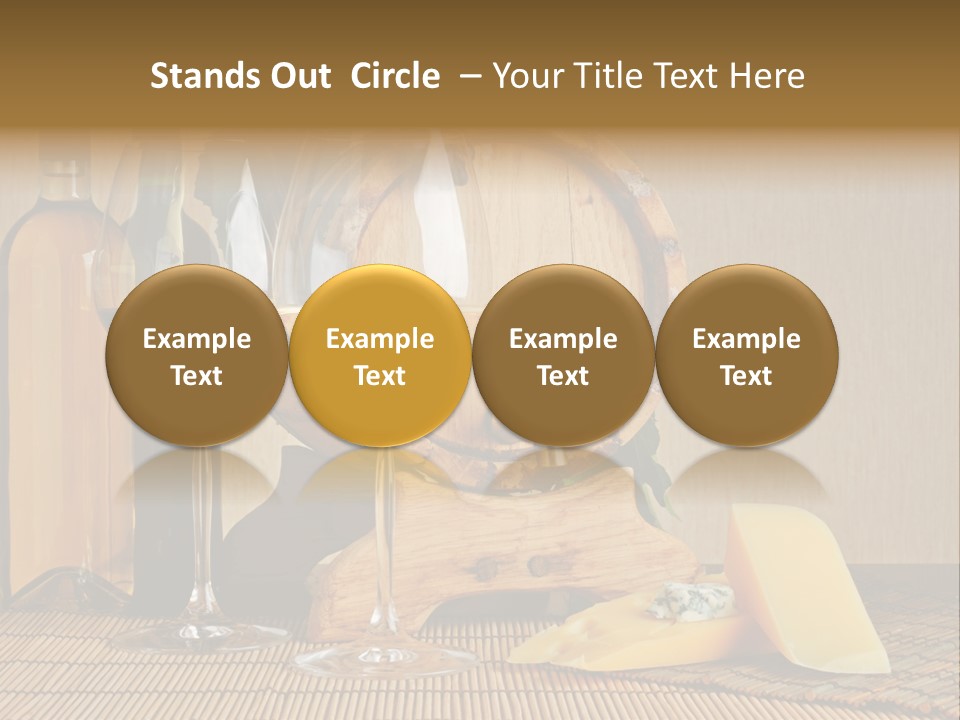 Grape Appetizer Cask PowerPoint Template