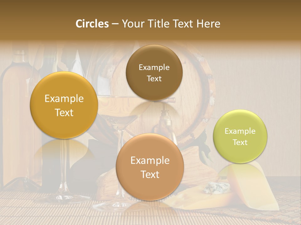 Grape Appetizer Cask PowerPoint Template
