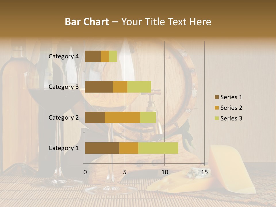 Grape Appetizer Cask PowerPoint Template