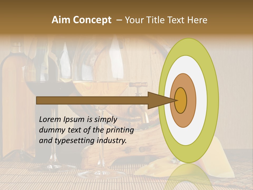 Grape Appetizer Cask PowerPoint Template