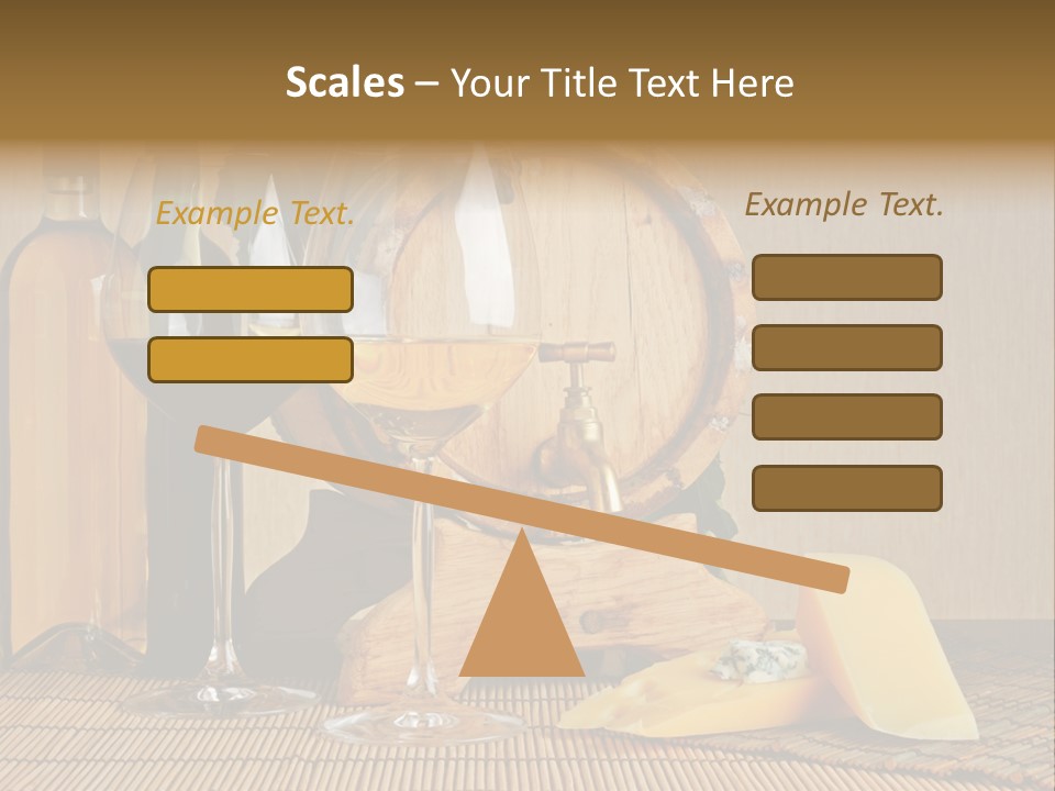 Grape Appetizer Cask PowerPoint Template