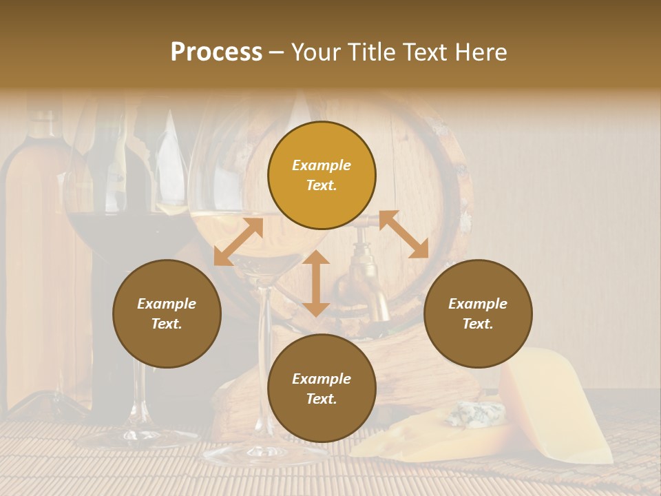Grape Appetizer Cask PowerPoint Template