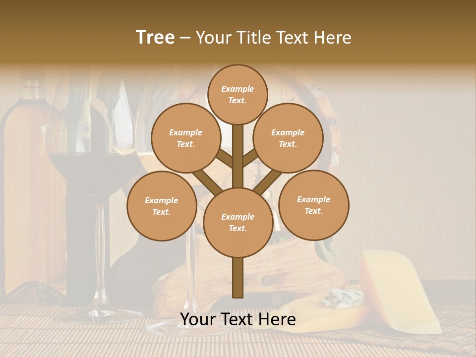 Grape Appetizer Cask PowerPoint Template