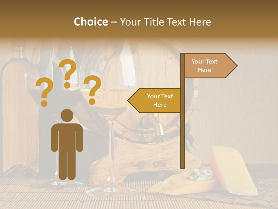 Grape Appetizer Cask PowerPoint Template