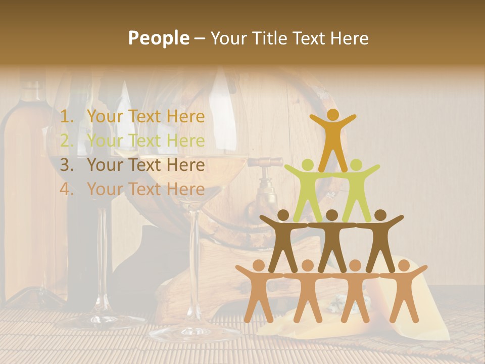 Grape Appetizer Cask PowerPoint Template