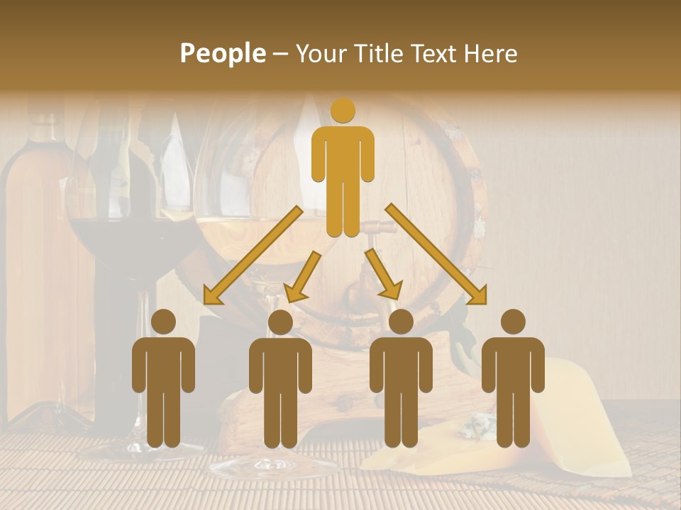 Grape Appetizer Cask PowerPoint Template