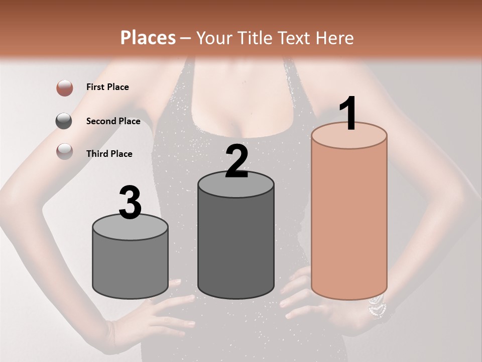 Girl Flirt Face PowerPoint Template