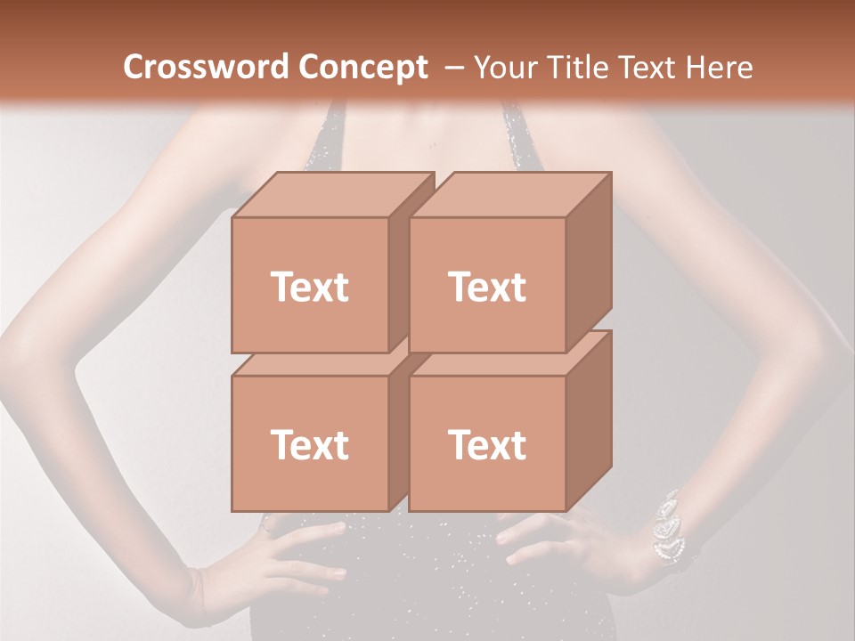 Girl Flirt Face PowerPoint Template