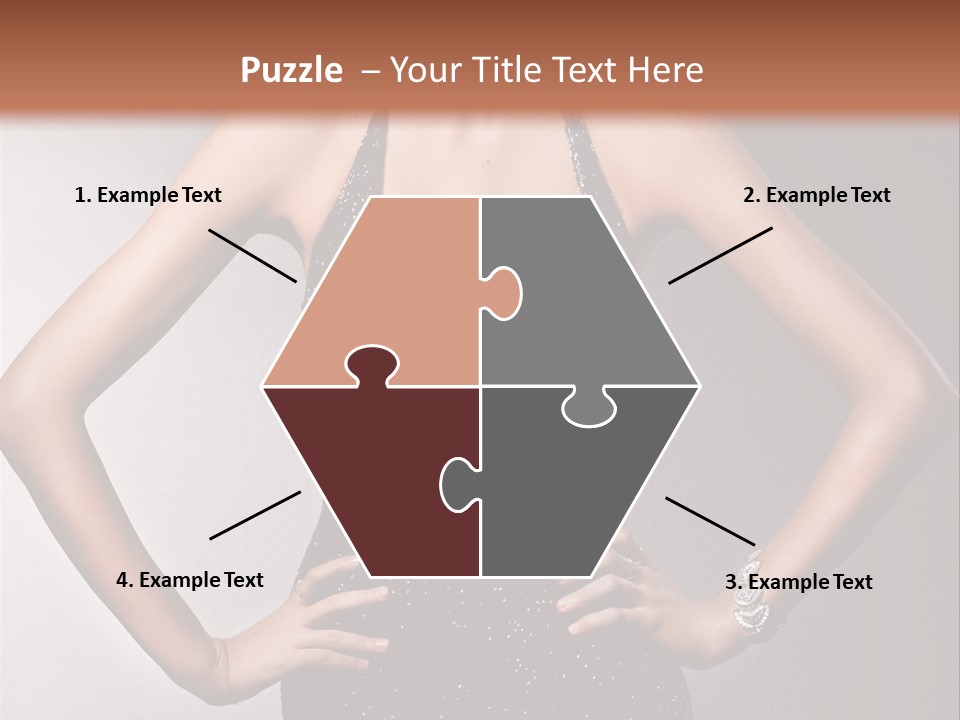 Girl Flirt Face PowerPoint Template