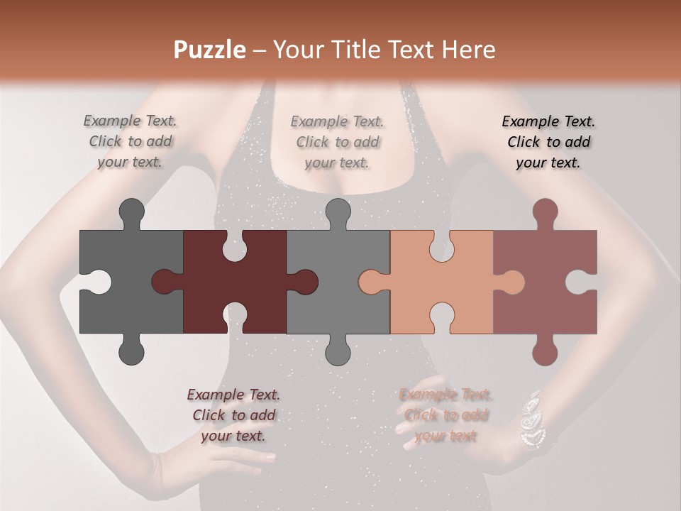 Girl Flirt Face PowerPoint Template