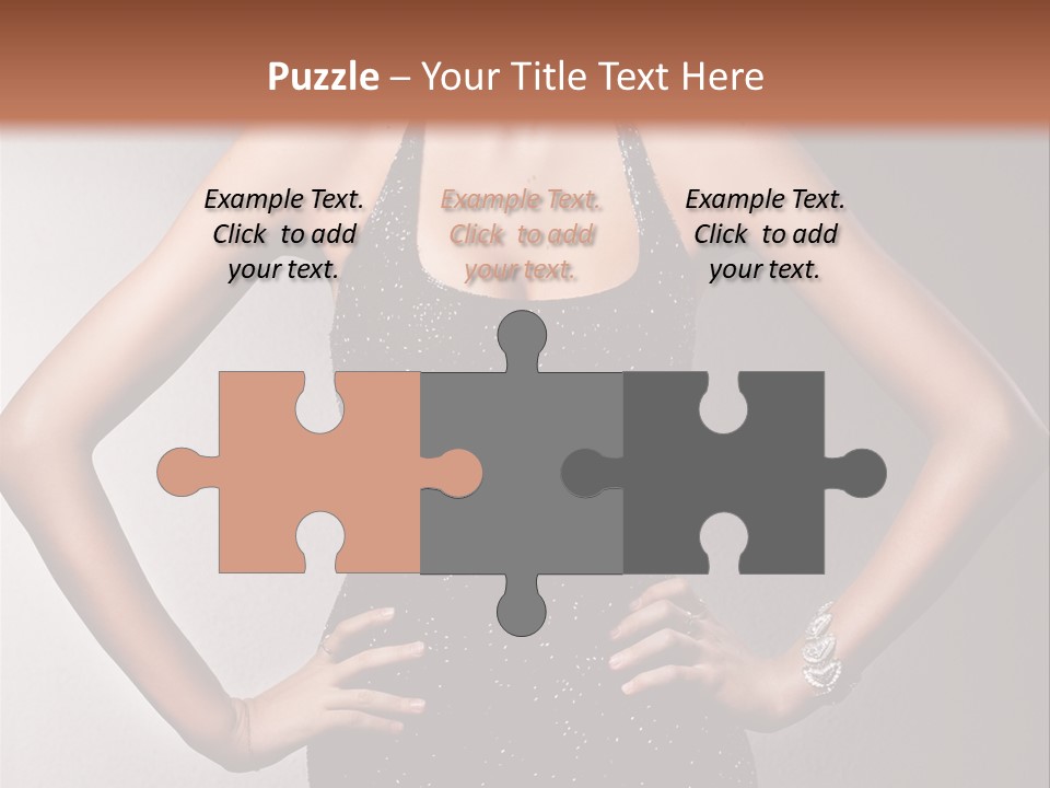 Girl Flirt Face PowerPoint Template