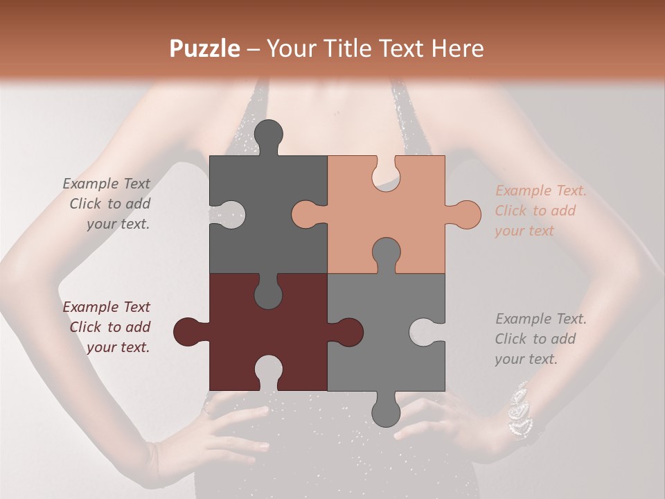 Girl Flirt Face PowerPoint Template