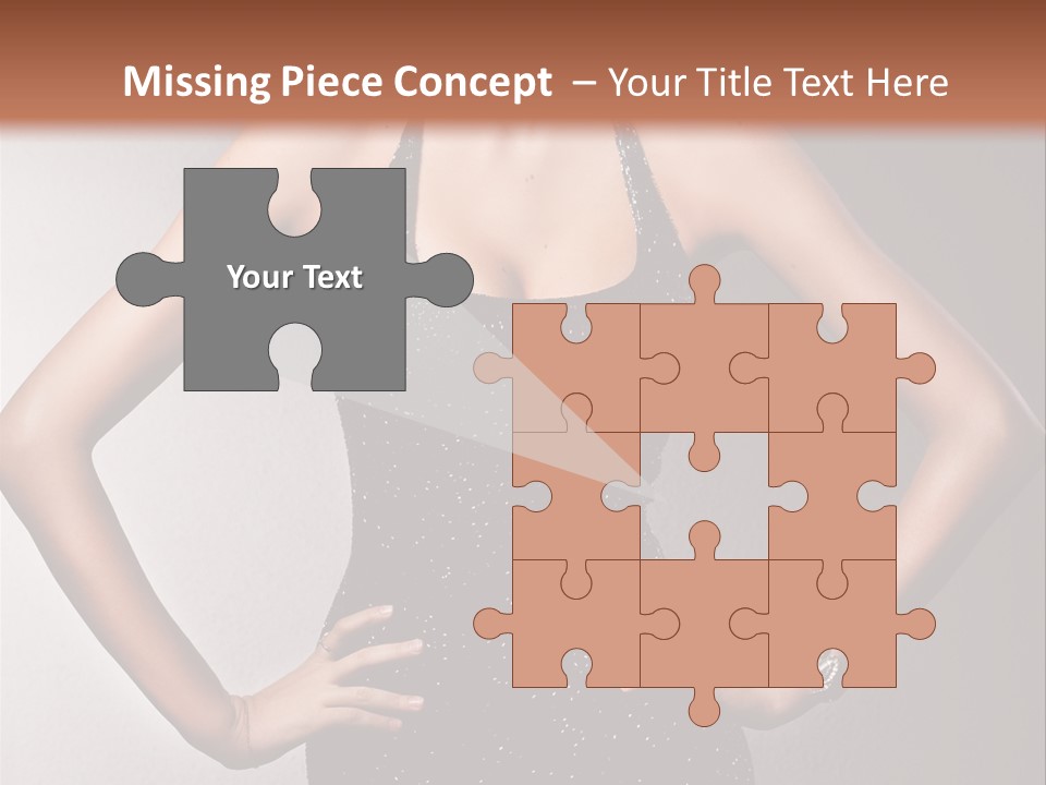 Girl Flirt Face PowerPoint Template