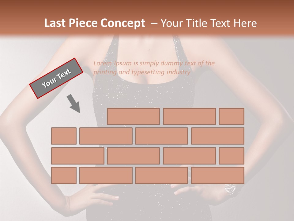 Girl Flirt Face PowerPoint Template