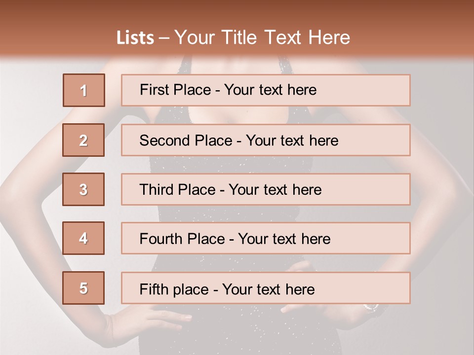 Girl Flirt Face PowerPoint Template