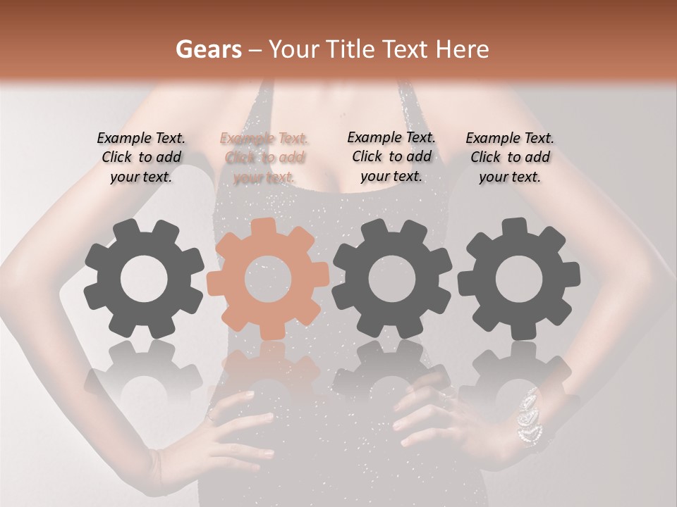 Girl Flirt Face PowerPoint Template