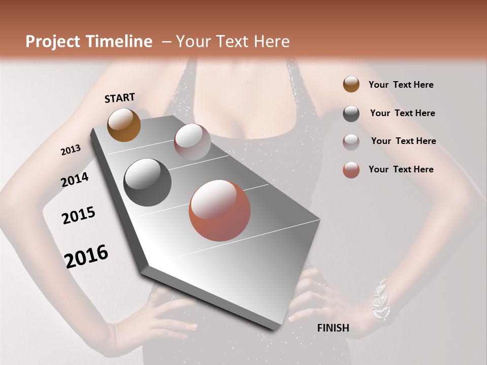 Girl Flirt Face PowerPoint Template