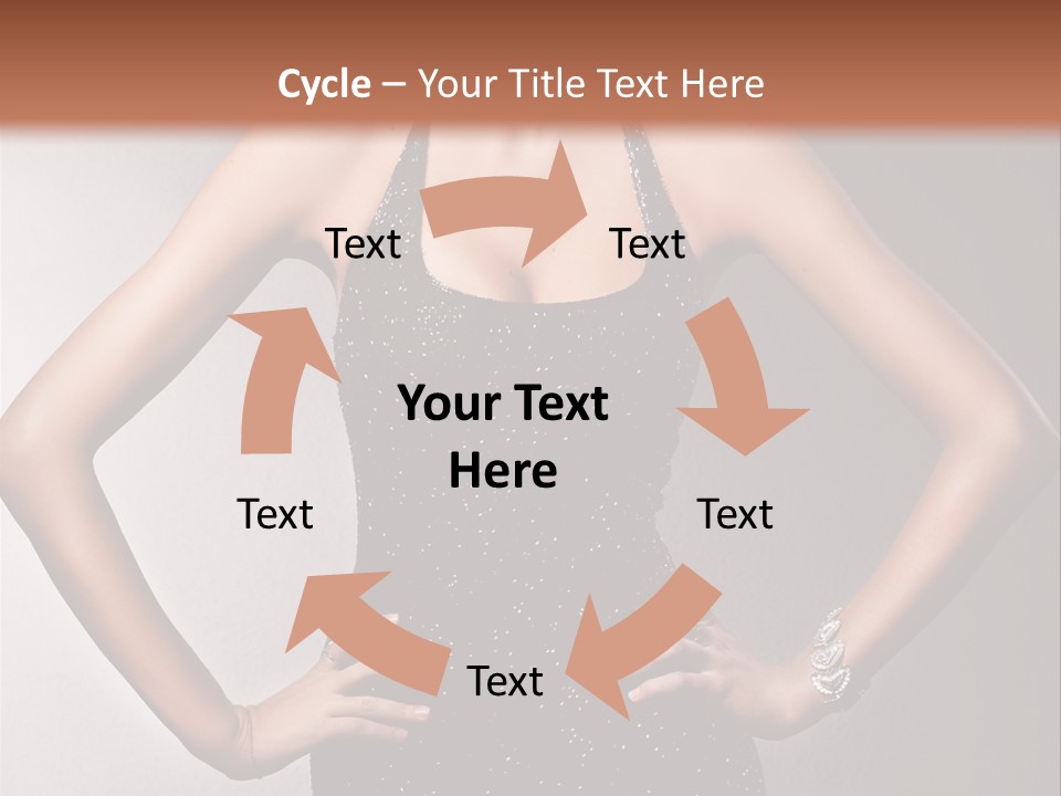 Girl Flirt Face PowerPoint Template