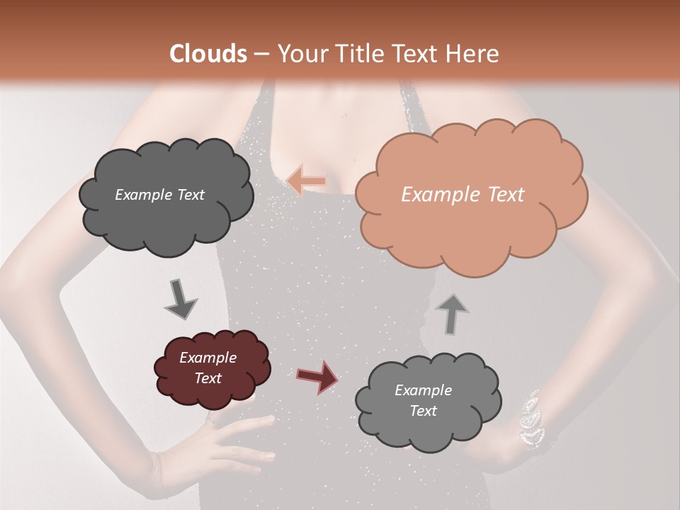 Girl Flirt Face PowerPoint Template