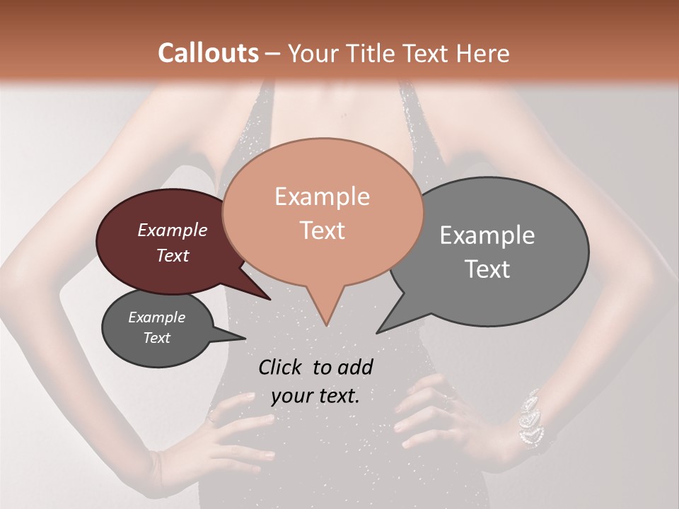 Girl Flirt Face PowerPoint Template