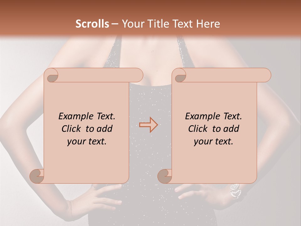 Girl Flirt Face PowerPoint Template