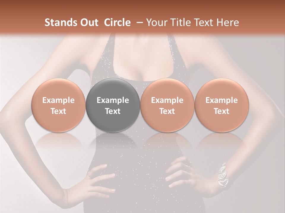 Girl Flirt Face PowerPoint Template