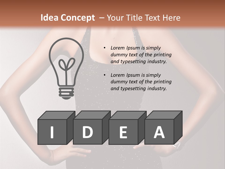 Girl Flirt Face PowerPoint Template